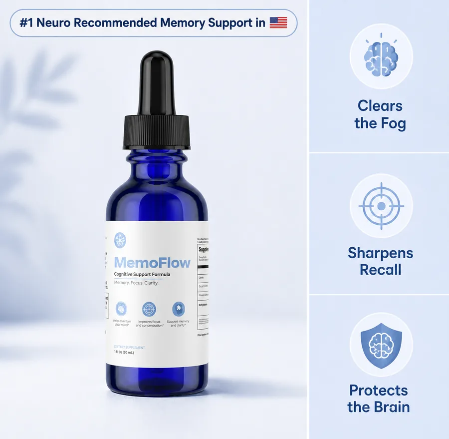 MemoFlow cognitive support sublingual dropper bottle
