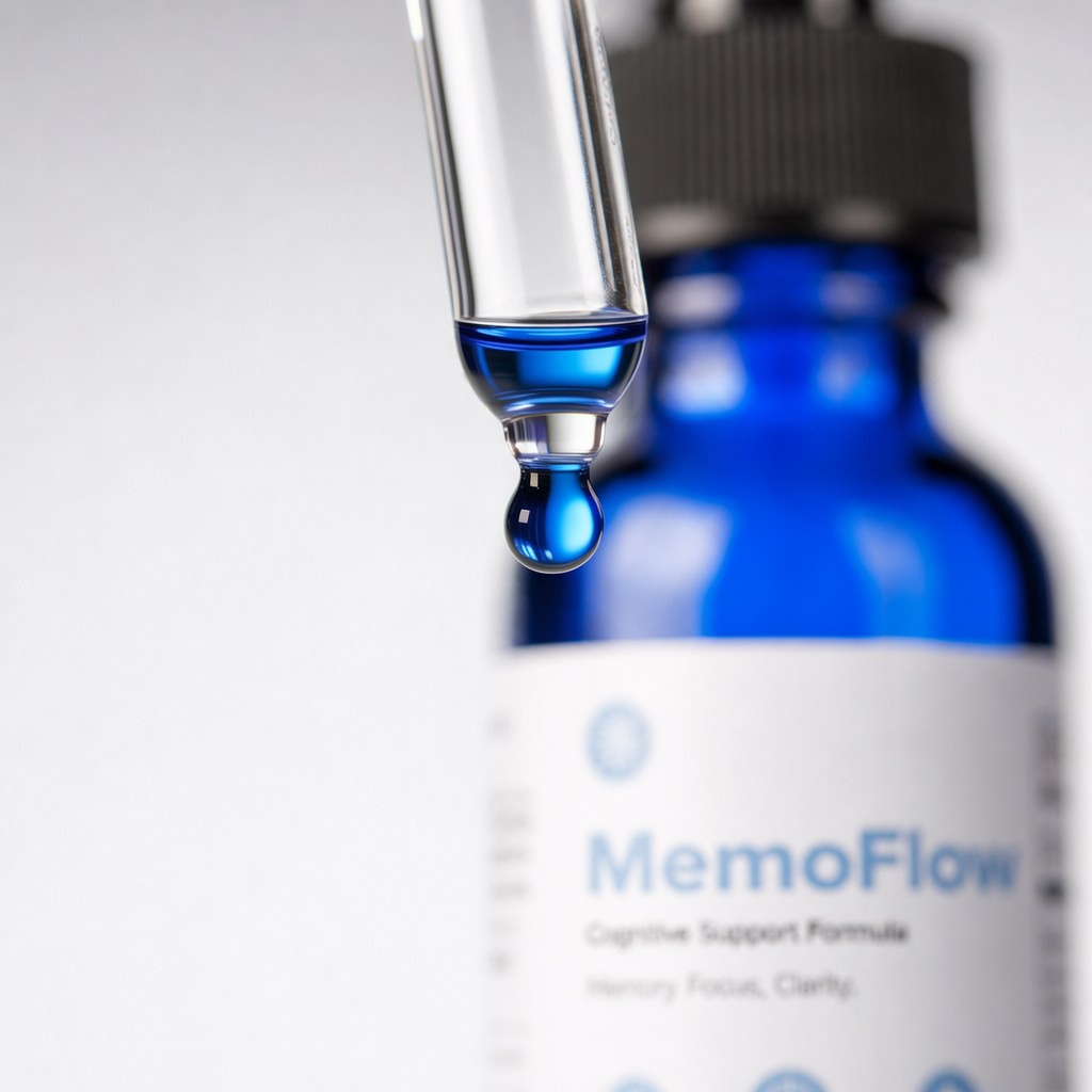 Close-up of a MemoFlow dropper releasing a drop