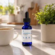 MemoFlow bottle on a kitchen counter — daily morning ritual